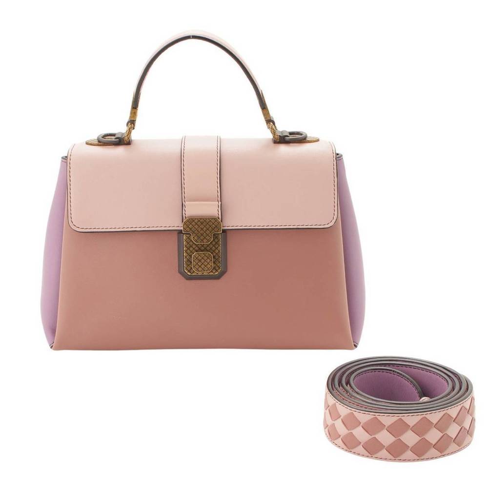 Bottega Veneta Beige Small Pink Bag Piazza Brown Shoulder